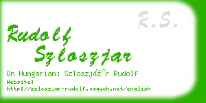 rudolf szloszjar business card